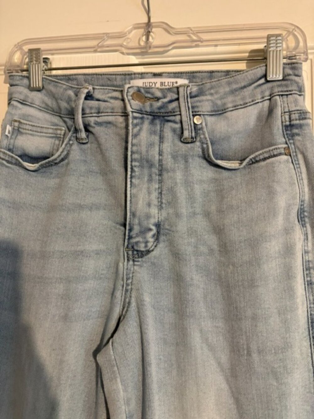 Judy Blue Light Blue Wide Leg Jean Size 5/27 - Picture 5 of 5